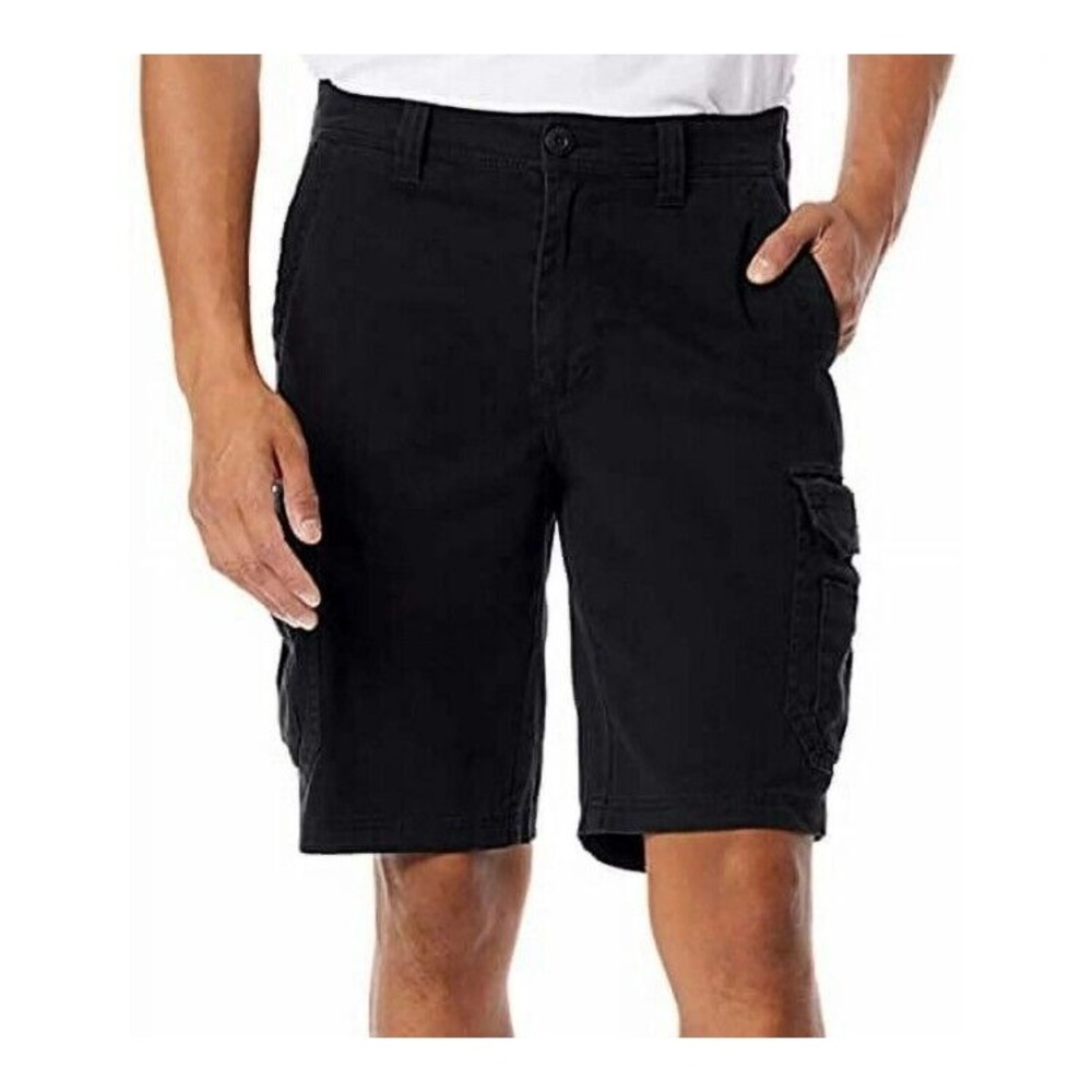 UNIONBAY Men's midweight Flex Waist Cargo Shorts‎ Black Size 38 NWT